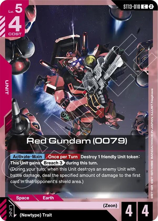 Image for Red Gundam (0079) (ST13-010) [Starter Deck 13: Silent Barrage] (ST13) - Gundam Card Game