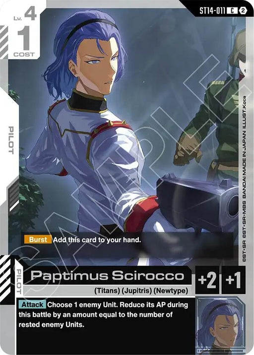 Image for Paptimus Scirocco (ST14-011) [Starter Deck 14: Heavy Dominion] (ST14) - Gundam Card Game