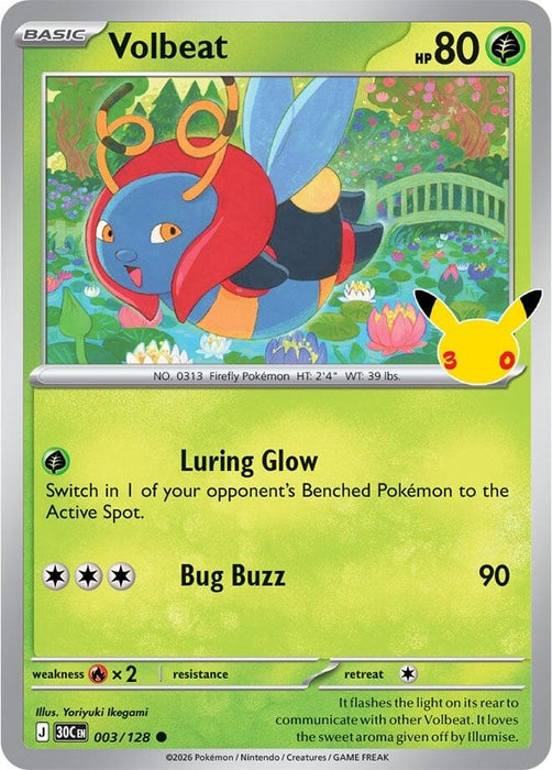 Image for Volbeat (003/128) (Holofoil) [ME: 30th Celebration] (30C) - Pokemon