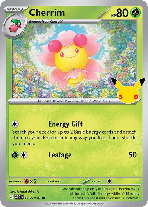 Image for Cherrim (007/128) (Holofoil) [ME: 30th Celebration] (30C) - Pokemon