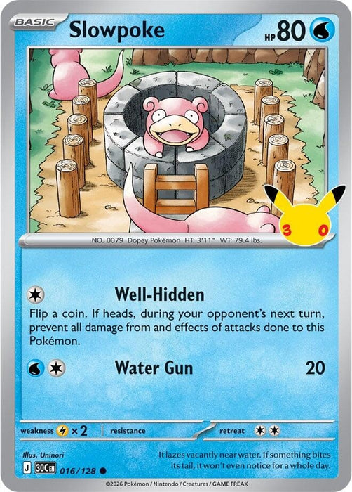 Image for Slowpoke (016/128) (Holofoil) [ME: 30th Celebration] (30C) - Pokemon