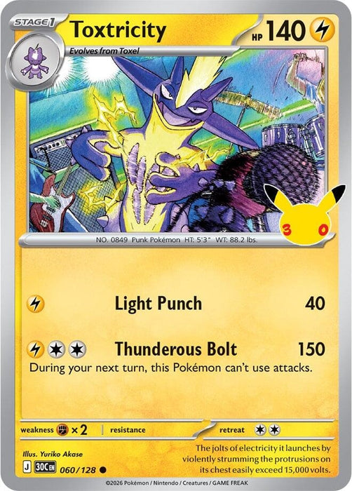Image for Toxtricity (060/128) (Holofoil) [ME: 30th Celebration] (30C) - Pokemon