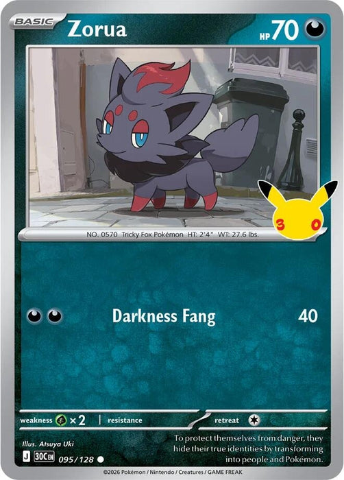 Image for Zorua (095/128) (Holofoil) [ME: 30th Celebration] (30C) - Pokemon