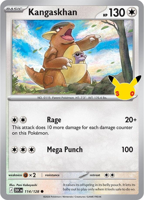 Image for Kangaskhan (114/128) (Holofoil) [ME: 30th Celebration] (30C) - Pokemon
