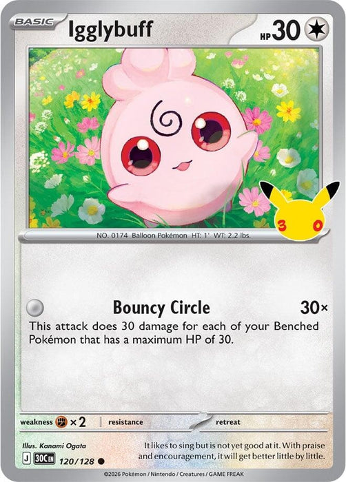Image for Igglybuff (120/128) (Holofoil) [ME: 30th Celebration] (30C) - Pokemon