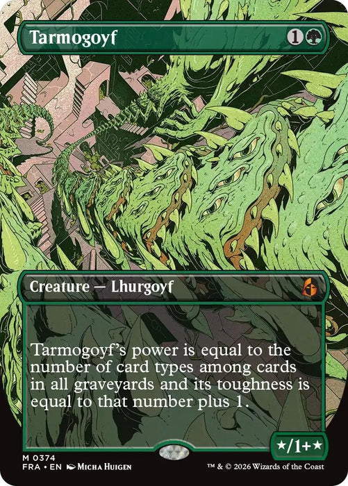 Image for Tarmogoyf (Borderless) (374) [Reality Fracture] (FRA) - Magic: The Gathering