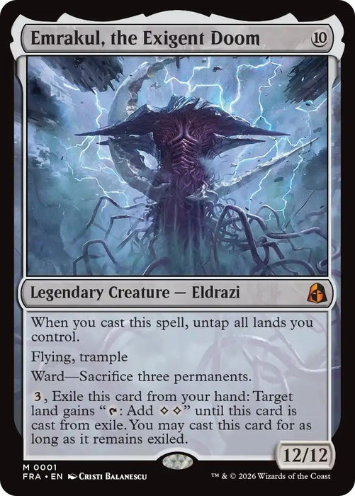 Image for Emrakul, the Exigent Doom (1) (Foil) [Reality Fracture] (FRA) - Magic: The Gathering