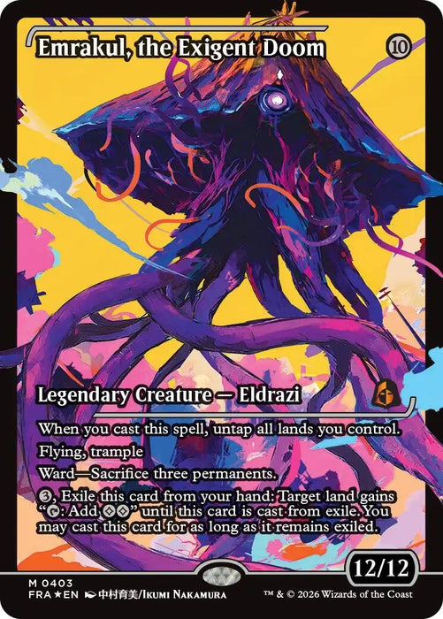 Image for Emrakul, the Exigent Doom (Showcase) (403) (Foil) [Reality Fracture] (FRA) - Magic: The Gathering