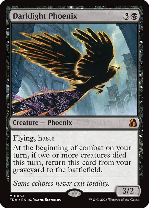 Image for Darklight Phoenix (53) (Foil) [Reality Fracture] (FRA) - Magic: The Gathering