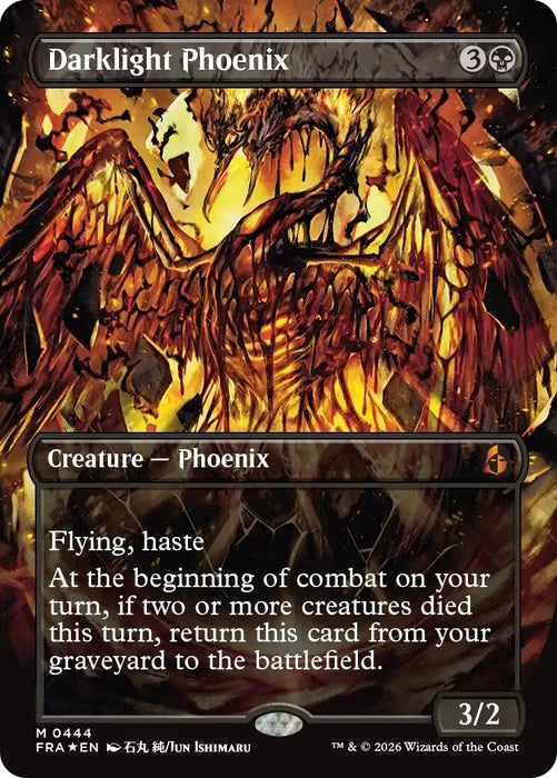 Image for Darklight Phoenix (Borderless) (0444) (444) (Foil) [Reality Fracture] (FRA) - Magic: The Gathering