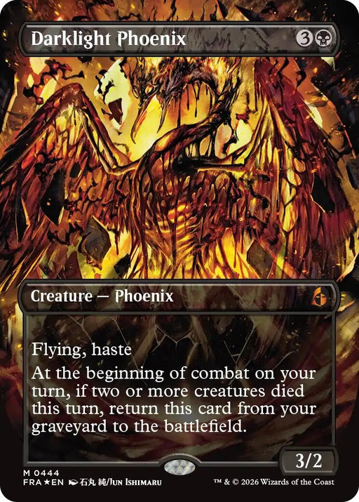 Image for Darklight Phoenix (Borderless) (0444) (444) (Foil) [Reality Fracture] (FRA) - Magic: The Gathering