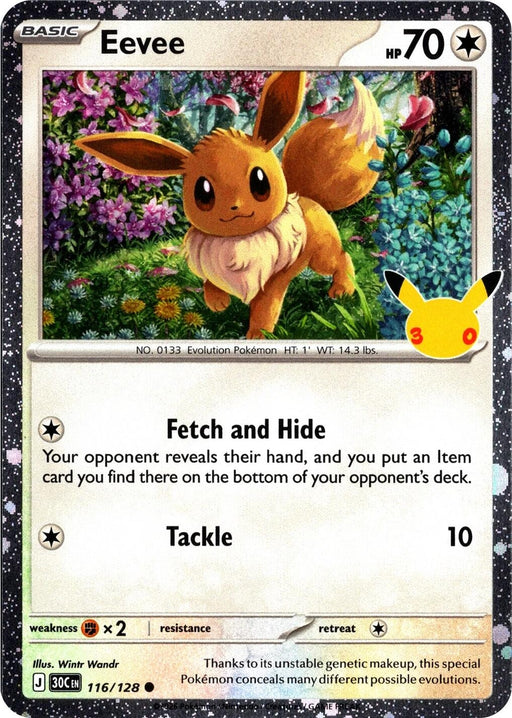 Image for Eevee - 116/128 (30th Celebration) (116/128) (Holofoil) [Blister Exclusives] (BLE) - Pokemon