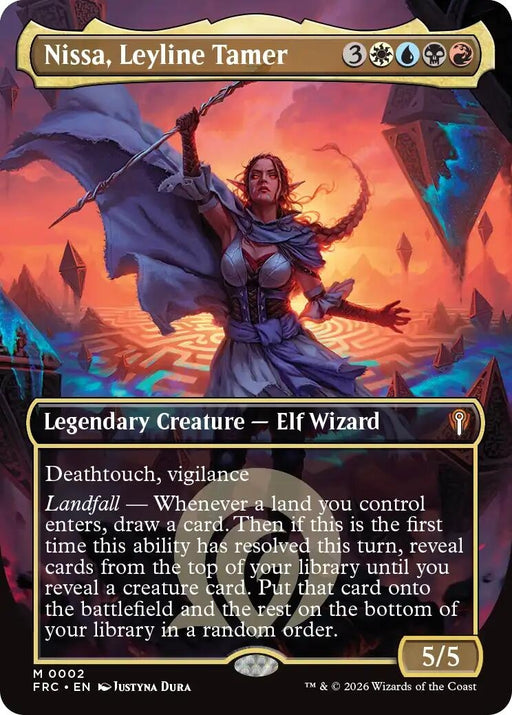 Image for Nissa, Leyline Tamer (Borderless) (2) (Foil) [Commander: Reality Fracture] (FRC) - Magic: The Gathering