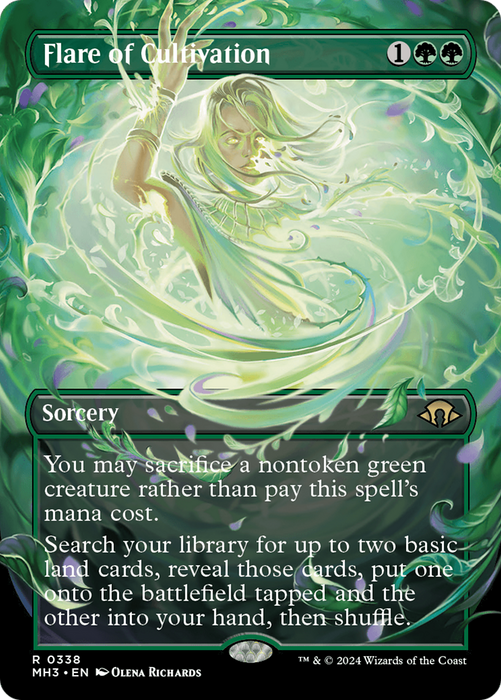 Flare of Cultivation (Borderless) [MH3-338] Foil - Modern Horizons 3