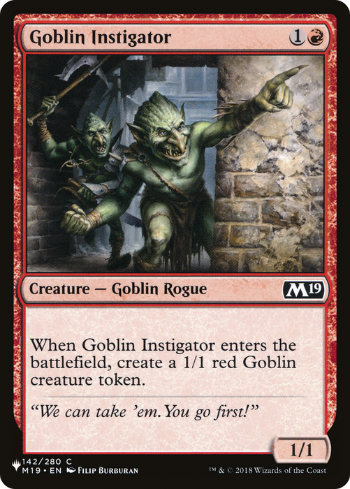 Goblin Instigator [PLST-M19-142] - The List