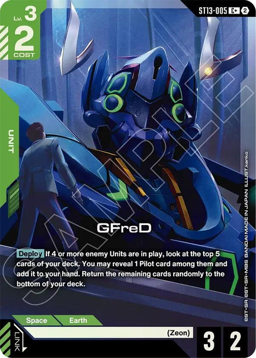 Image for GFreD (C+) (ST13-005) (Holofoil) [Starter Deck 13: Silent Barrage] (ST13) - Gundam Card Game