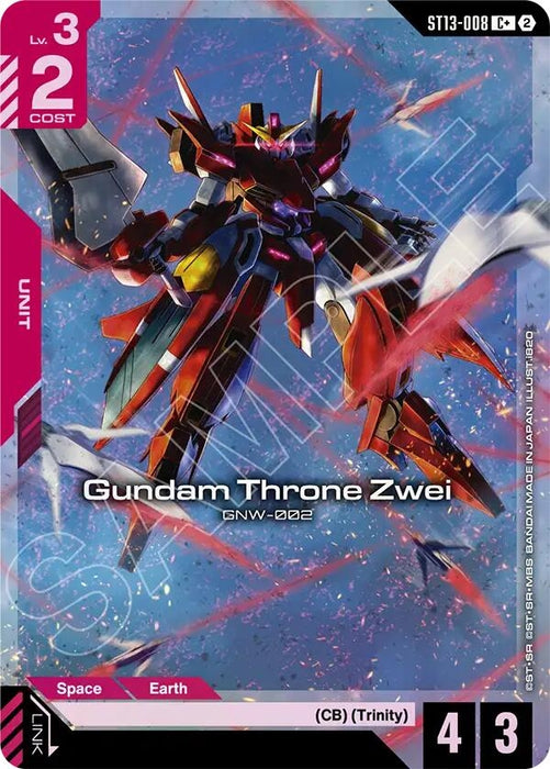 Image for Gundam Throne Zwei (C+) (ST13-008) (Holofoil) [Starter Deck 13: Silent Barrage] (ST13) - Gundam Card Game