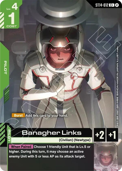 Image for Banagher Links (C+) (ST14-012) (Holofoil) [Starter Deck 14: Heavy Dominion] (ST14) - Gundam Card Game