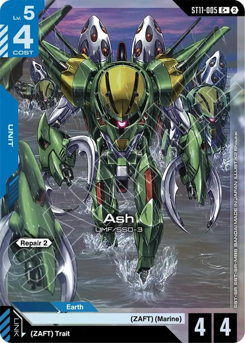 Image for Ash (C+) (ST11-005) (Holofoil) [Starter Deck 11: Aquatic Assault] (ST11) - Gundam Card Game
