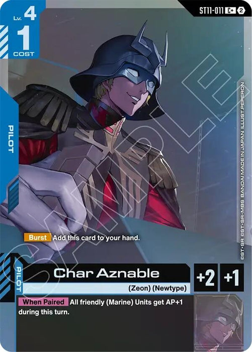 Image for Char Aznable (C+) (ST11-011) (Holofoil) [Starter Deck 11: Aquatic Assault] (ST11) - Gundam Card Game