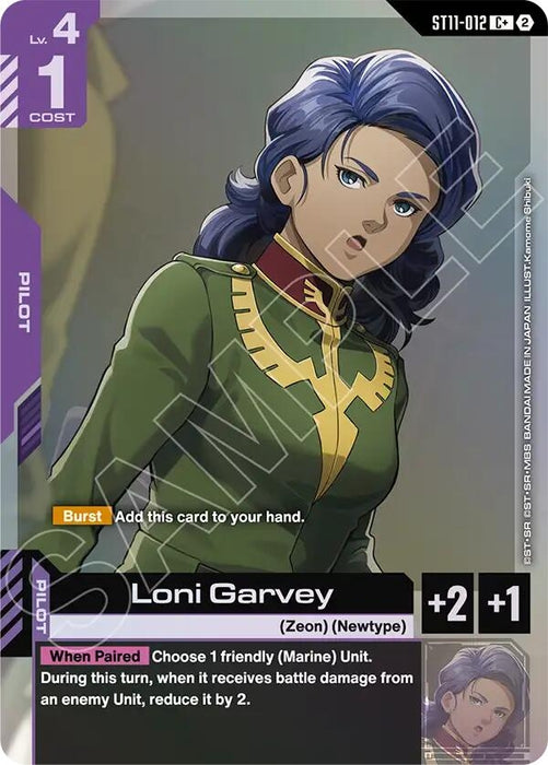 Image for Loni Garvey (C+) (ST11-012) (Holofoil) [Starter Deck 11: Aquatic Assault] (ST11) - Gundam Card Game