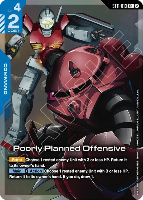 Image for Poorly Planned Offensive (C+) (ST11-013) (Holofoil) [Starter Deck 11: Aquatic Assault] (ST11) - Gundam Card Game