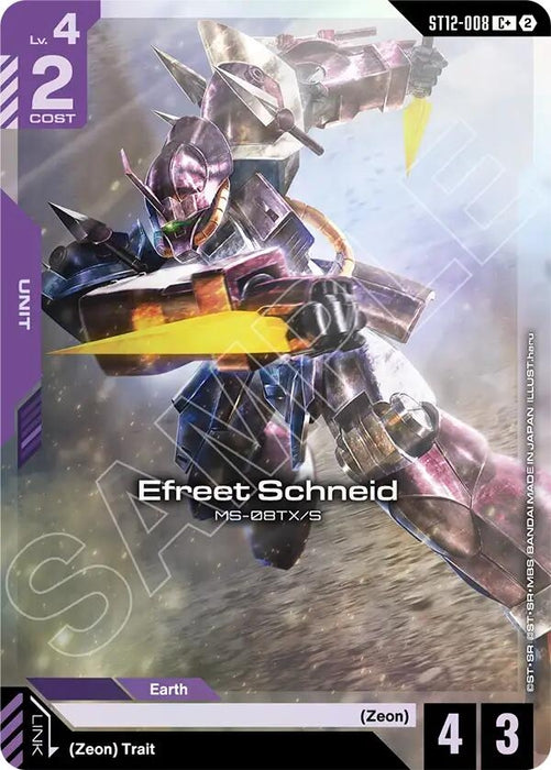 Image for Efreet Schneid (C+) (ST12-008) (Holofoil) [Starter Deck 12: Raging Onslaught] (ST12) - Gundam Card Game