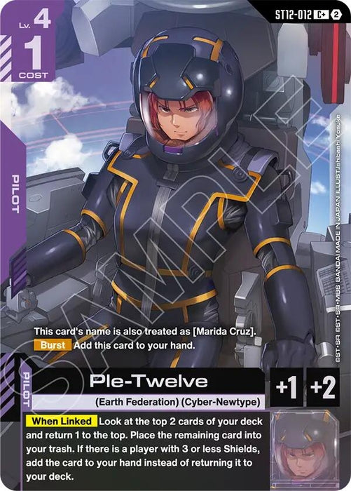 Image for Ple-Twelve (C+) (ST12-012) (Holofoil) [Starter Deck 12: Raging Onslaught] (ST12) - Gundam Card Game