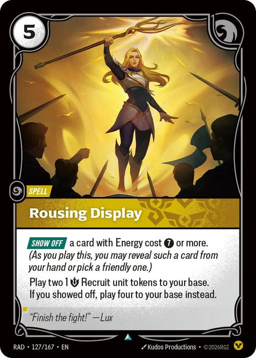 Image for Rousing Display (127/167) (Foil) [Radiance] (RAD) - Riftbound: League of Legends Trading Card Game