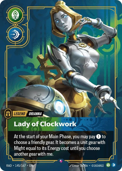 Image for Orianna, Lady of Clockwork (145/167) (Foil) [Radiance] (RAD) - Riftbound: League of Legends Trading Card Game