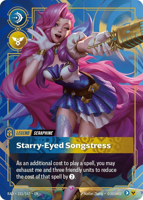 Image for Seraphine, Starry-Eyed Songstress (151/167) (Foil) [Radiance] (RAD) - Riftbound: League of Legends Trading Card Game