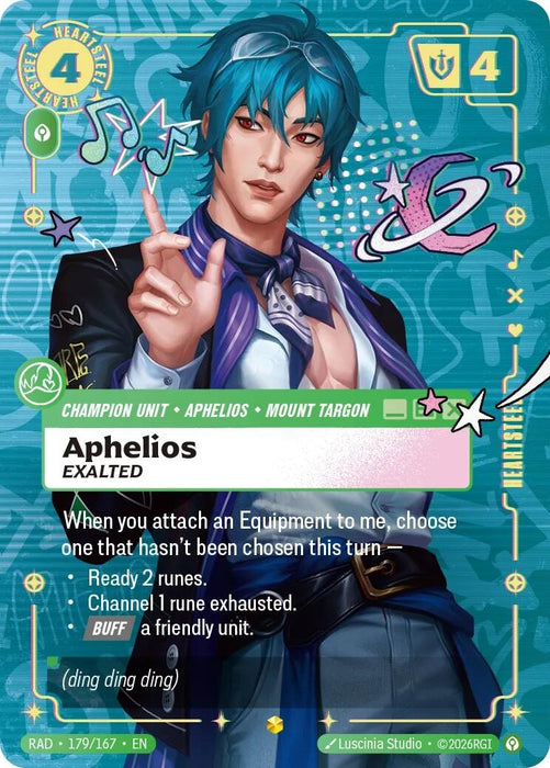 Image for Aphelios, Exalted (Overnumbered) (179/167) (Foil) [Radiance] (RAD) - Riftbound: League of Legends Trading Card Game