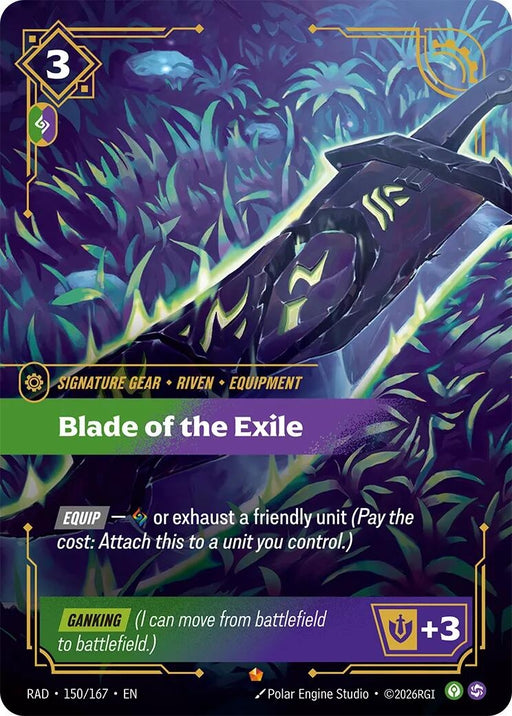 Image for Blade of the Exile (150/167) (Foil) [Radiance] (RAD) - Riftbound: League of Legends Trading Card Game