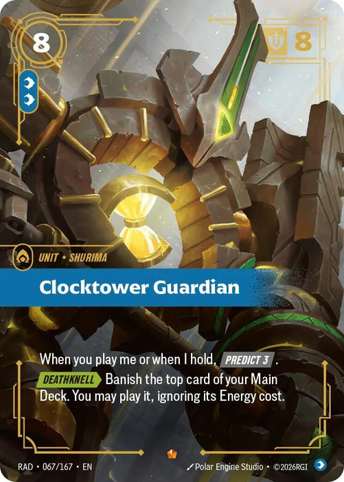 Image for Clocktower Guardian (067/167) (Foil) [Radiance] (RAD) - Riftbound: League of Legends Trading Card Game
