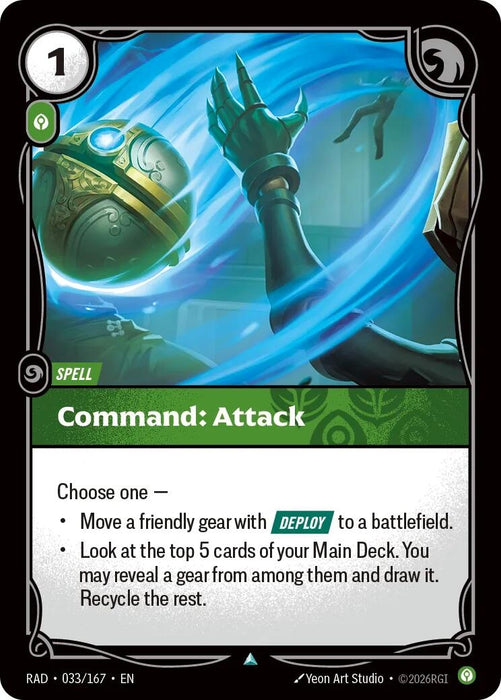 Image for Command: Attack (033/167) [Radiance] (RAD) - Riftbound: League of Legends Trading Card Game