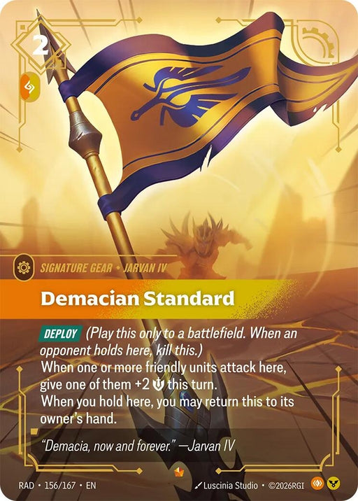 Image for Demacian Standard (156/167) (Foil) [Radiance] (RAD) - Riftbound: League of Legends Trading Card Game