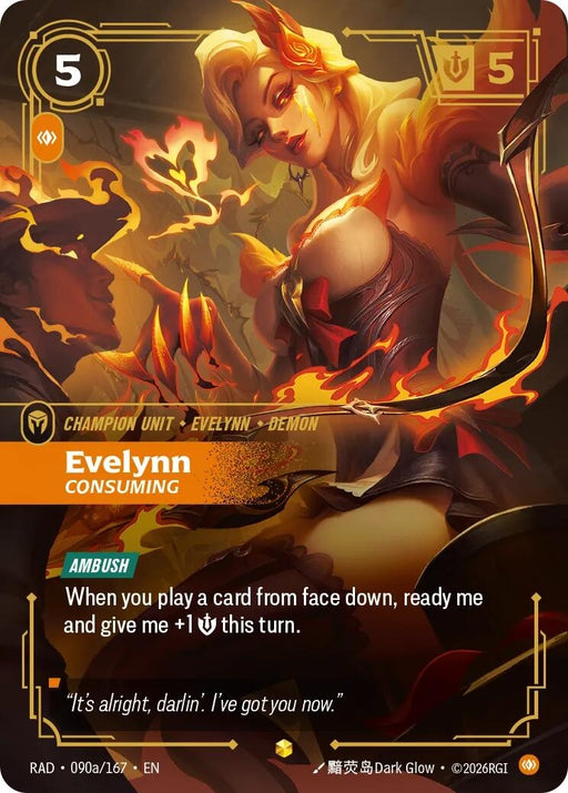Image for Evelynn, Consuming (Alternate Art) (090a/167) (Foil) [Radiance] (RAD) - Riftbound: League of Legends Trading Card Game