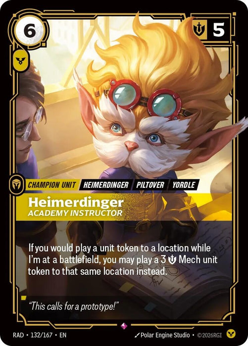 Image for Heimerdinger, Academy Instructor (132/167) (Foil) [Radiance] (RAD) - Riftbound: League of Legends Trading Card Game
