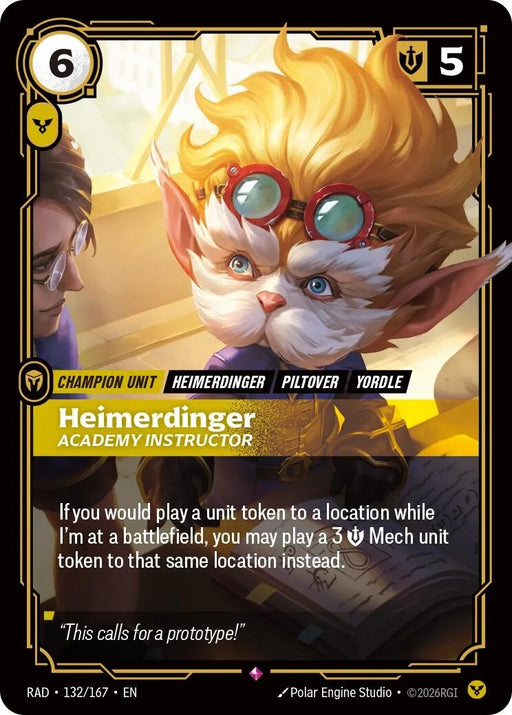 Image for Heimerdinger, Academy Instructor (132/167) (Foil) [Radiance] (RAD) - Riftbound: League of Legends Trading Card Game