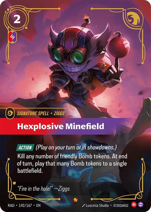 Image for Hexplosive Minefield (142/167) (Foil) [Radiance] (RAD) - Riftbound: League of Legends Trading Card Game