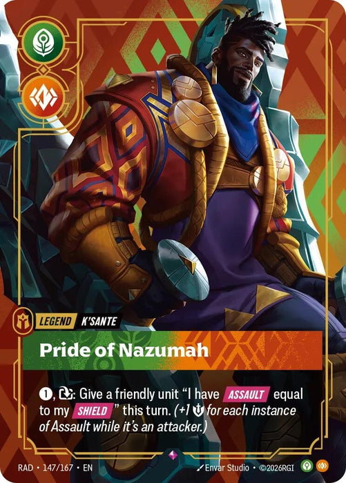 Image for K'Sante, Pride of Nazumah (147/167) (Foil) [Radiance] (RAD) - Riftbound: League of Legends Trading Card Game