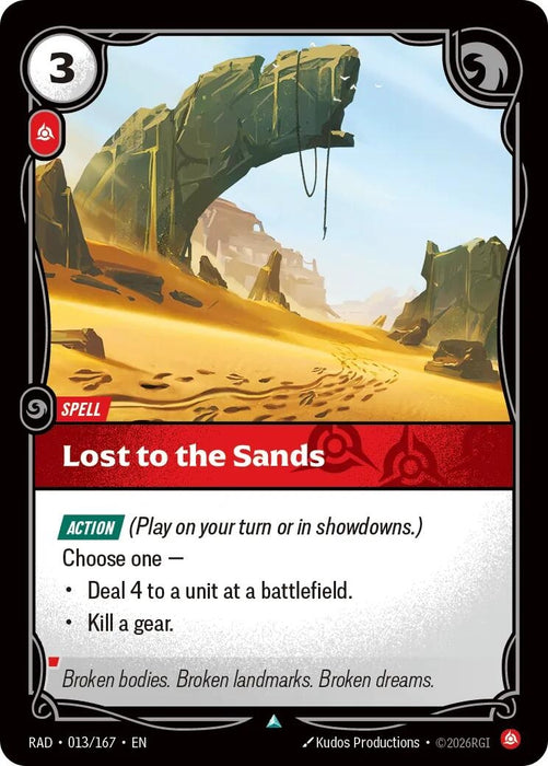 Image for Lost to the Sands (013/167) (Foil) [Radiance] (RAD) - Riftbound: League of Legends Trading Card Game