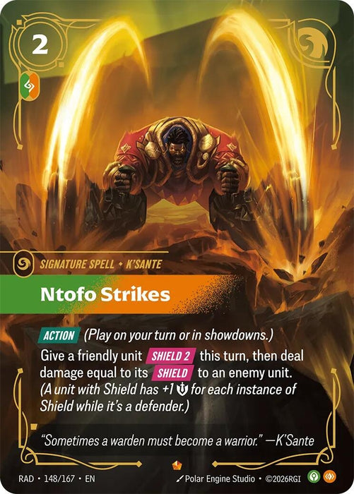 Image for Ntofo Strikes (148/167) (Foil) [Radiance] (RAD) - Riftbound: League of Legends Trading Card Game