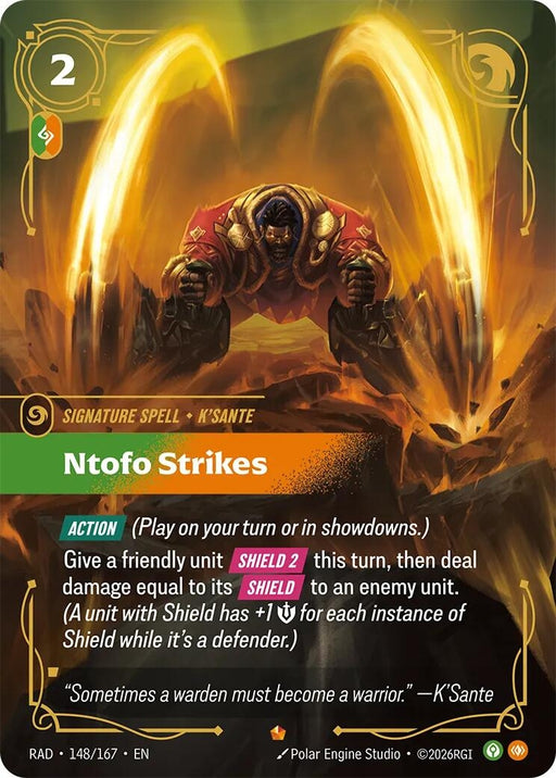 Image for Ntofo Strikes (148/167) (Foil) [Radiance] (RAD) - Riftbound: League of Legends Trading Card Game
