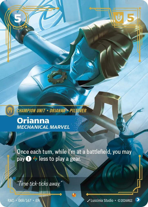 Image for Orianna, Mechanical Marvel (068/167) (Foil) [Radiance] (RAD) - Riftbound: League of Legends Trading Card Game