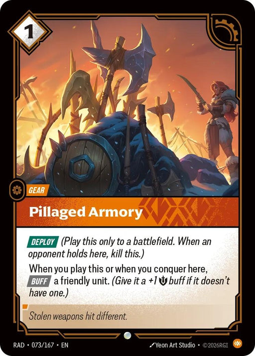 Image for Pillaged Armory (073/167) (Foil) [Radiance] (RAD) - Riftbound: League of Legends Trading Card Game