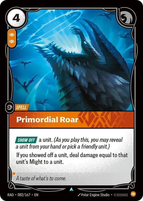 Image for Primordial Roar (082/167) [Radiance] (RAD) - Riftbound: League of Legends Trading Card Game