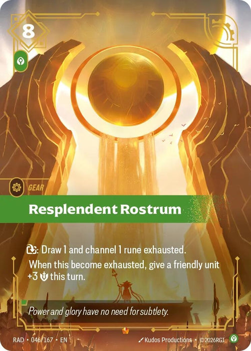 Image for Resplendent Rostrum (046/167) (Foil) [Radiance] (RAD) - Riftbound: League of Legends Trading Card Game