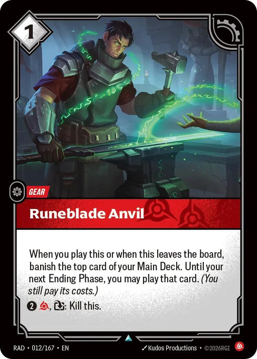 Image for Runeblade Anvil (012/167) [Radiance] (RAD) - Riftbound: League of Legends Trading Card Game