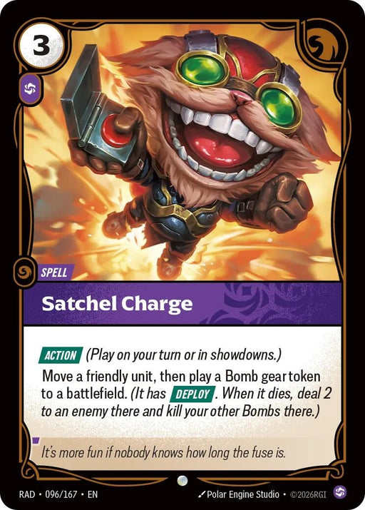 Image for Satchel Charge (096/167) [Radiance] (RAD) - Riftbound: League of Legends Trading Card Game